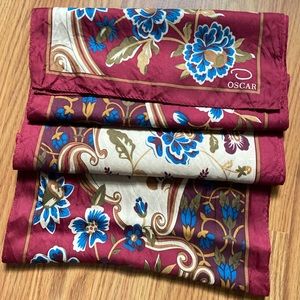 Oscar de la Renta Floral silk scarf